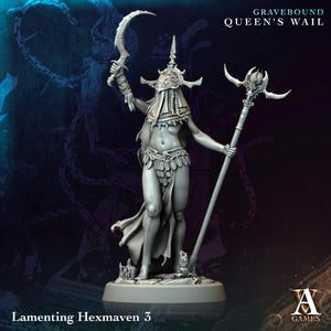 3D Printed Archvillain Games Lamenting Hexmaven Gravebound Queen's Wail 28 32mm D&D