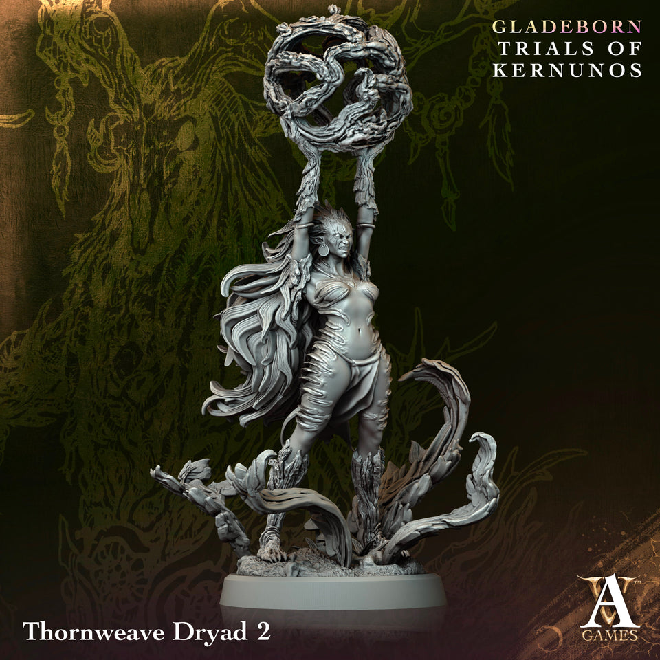 3D Printed Archvillain Games Thornweave Dryad Gladeborn - Trials of Kernunos 28 32mm D&D