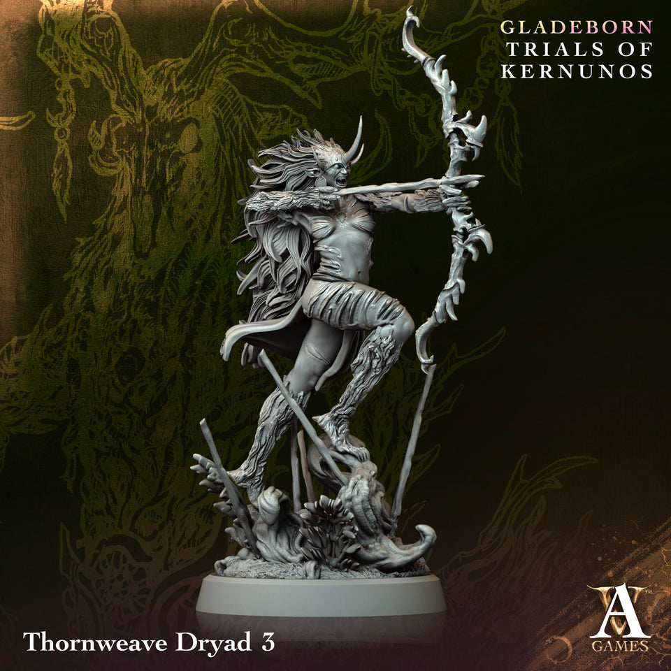 3D Printed Archvillain Games Thornweave Dryad Gladeborn - Trials of Kernunos 28 32mm D&D