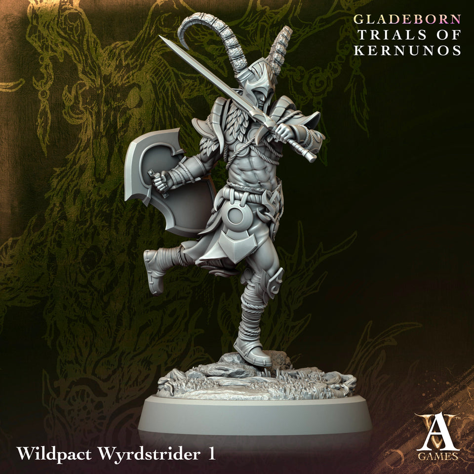 3D Printed Archvillain Games Wildpact Wyrdstrider Gladeborn - Trials of Kernunos 28 32mm D&D