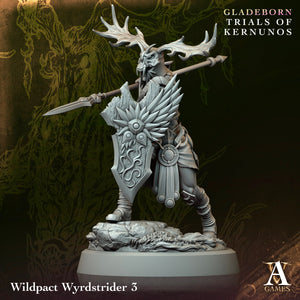 3D Printed Archvillain Games Wildpact Wyrdstrider Gladeborn - Trials of Kernunos 28 32mm D&D