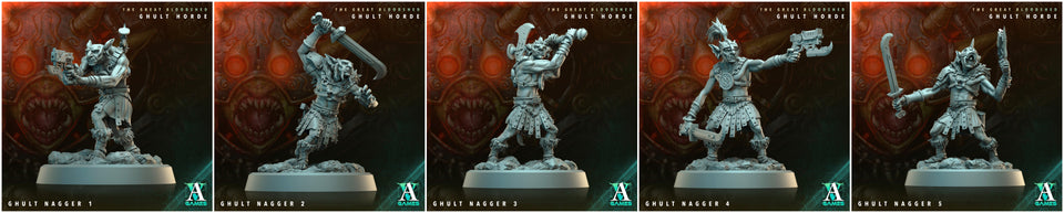 3D Printed Archvillain Games Archvillain Society Vol. XXXIV The Great Bloodshed - Ghult Horde Ghult Nagger 28 32mm D&D