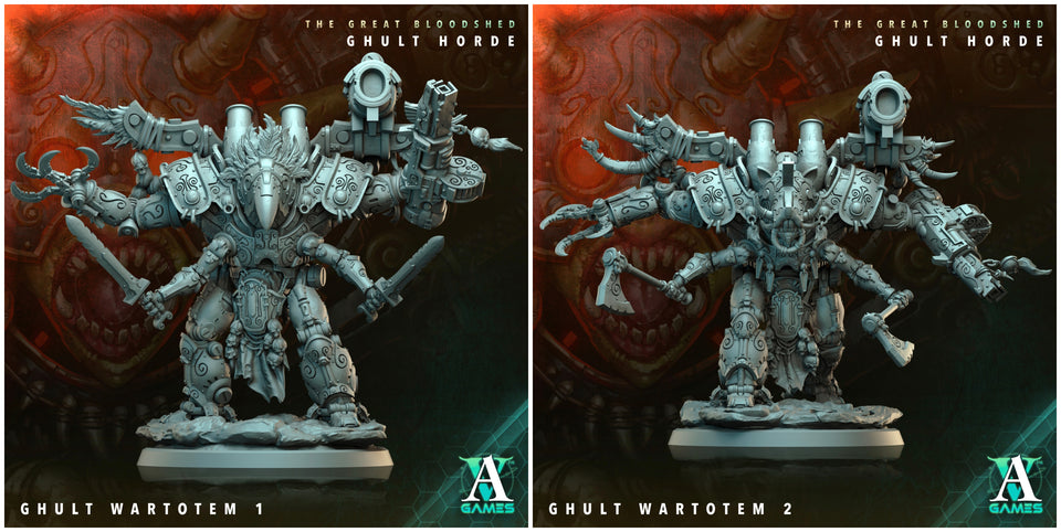 3D Printed Archvillain Games Archvillain Society Vol. XXXIV The Great Bloodshed - Ghult Horde Ghult Wartotem 28 32mm D&D