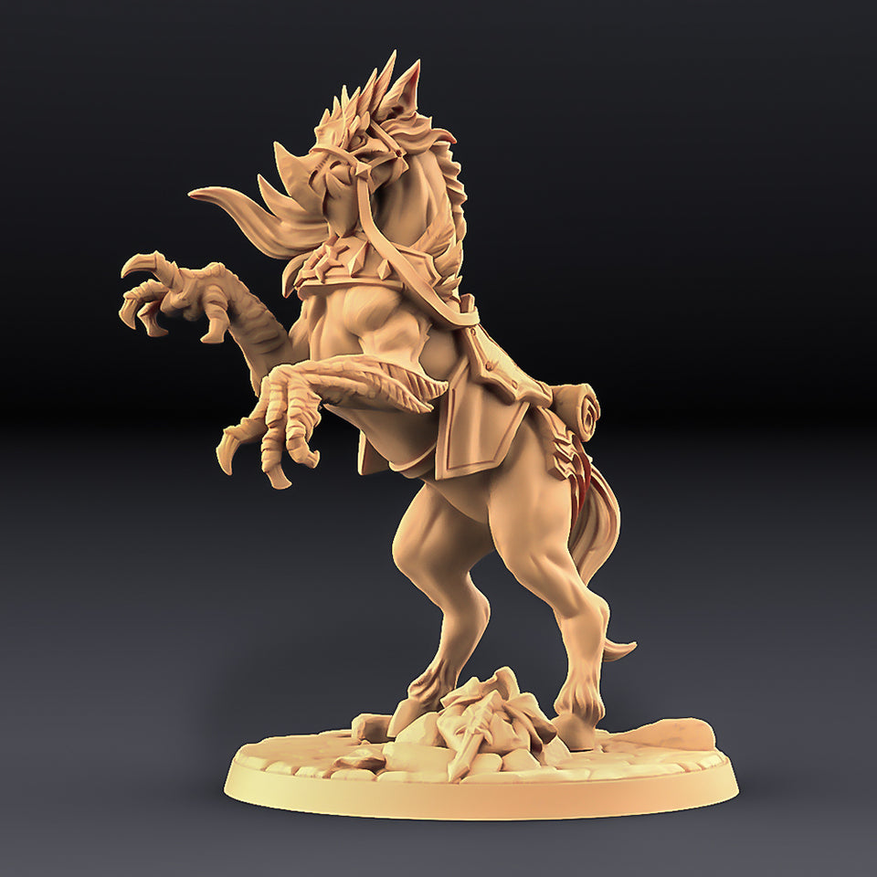 3D Printed Artisan Guild Gryphsteed and Warhorse Mounted Heroes Fighters Guild Set 28mm 32mm