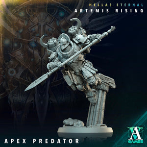 3D Printed Archvillain Games Apex Predator Artemis Predators Hellas Eternal Artemis Rising 28 32mm D&D