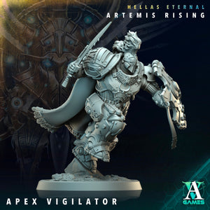 3D Printed Archvillain Games Apex Vigilator Artemis Vigilators Hellas Eternal Artemis Rising 28 32mm D&D