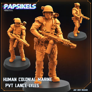 3D Printed Papsikels Human Colonial Marine SetJuly 2024 Scifi 28mm 32mm