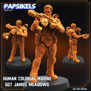 3D Printed Papsikels Human Colonial Marine SetJuly 2024 Scifi 28mm 32mm