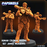 3D Printed Papsikels Human Colonial Marine SetJuly 2024 Scifi 28mm 32mm