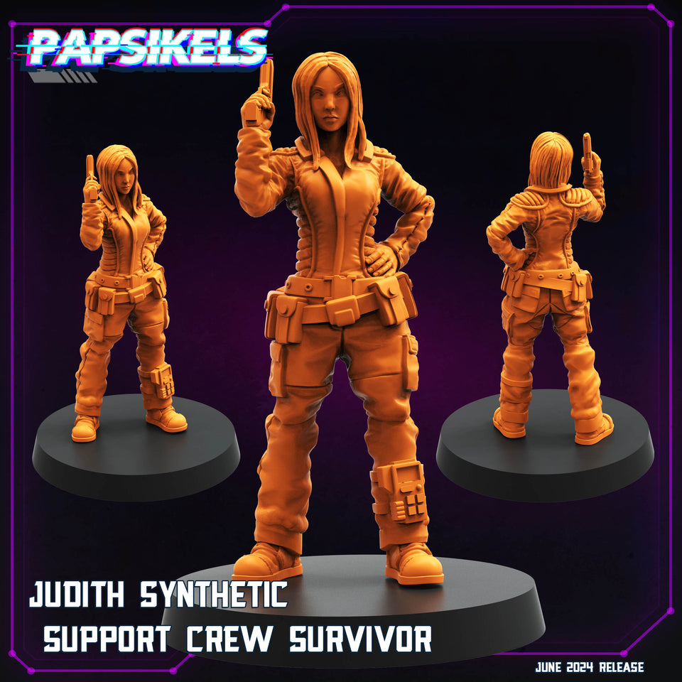 3D Printed Papsikels Judith Synthetic Support Crew Survivor JUNE 2024 TRIBES - CYBERPUNK 28mm 32mm