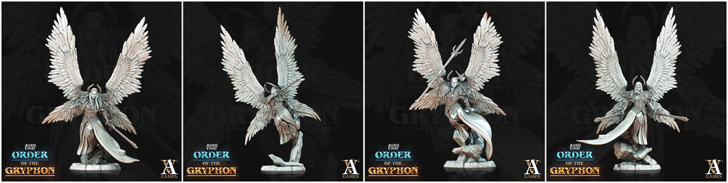 3D Printed Archvillain Games Astral Court Order of the Gryphon - Justiciar Angels Female 28mm 32mm D&D