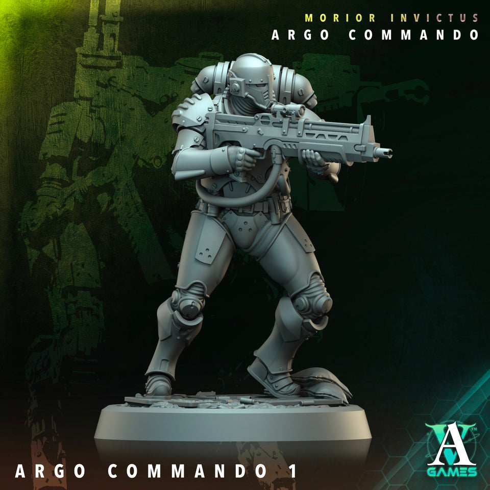 3D Printed Archvillain Games Argo Commando Morior Invictus Argo Commando 28 32mm D&D