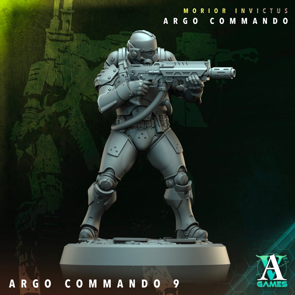 3D Printed Archvillain Games Argo Commando Morior Invictus Argo Commando 28 32mm D&D