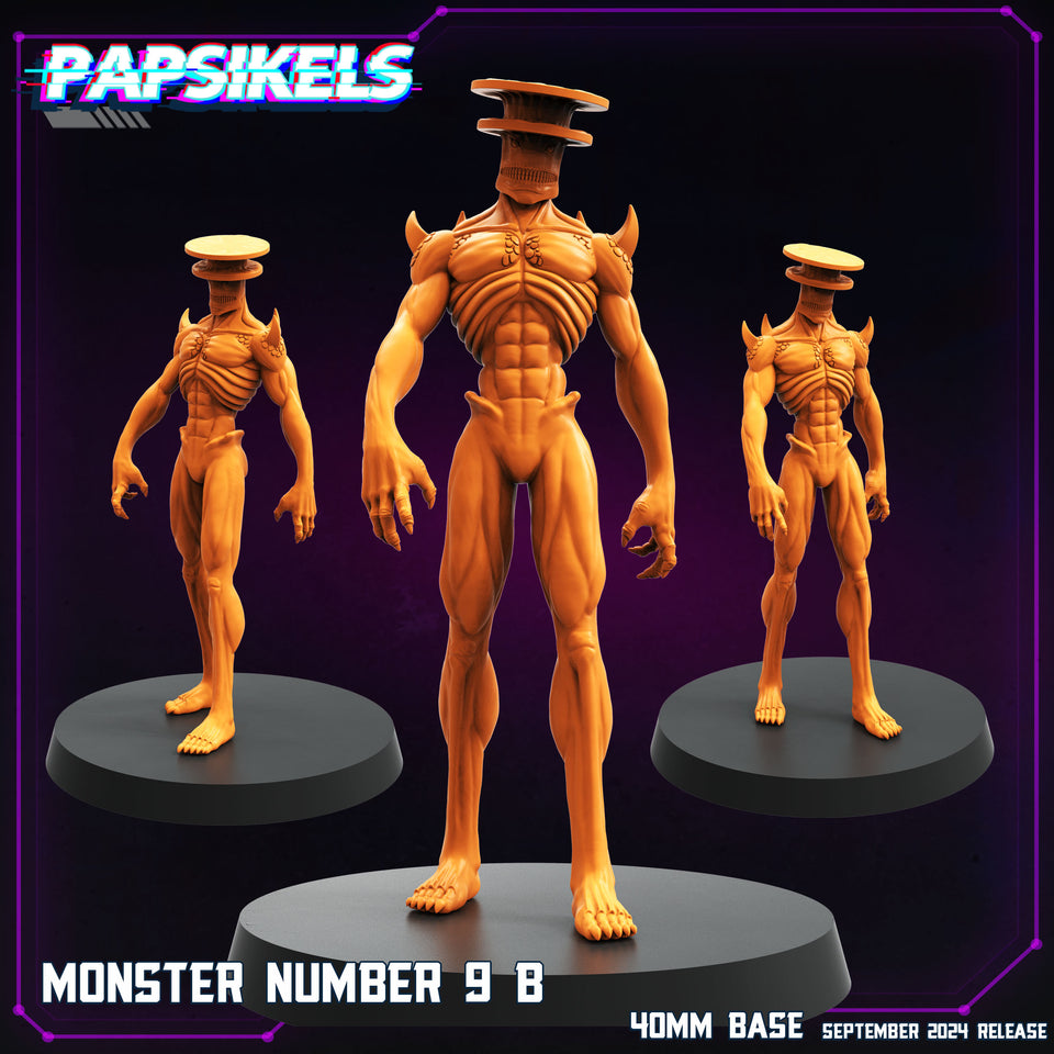 3D Printed Papsikels Monster Number 9 Set SEPTEMBER 2024 CYBERPUNK 28mm 32mm