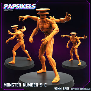 3D Printed Papsikels Monster Number 9 Set SEPTEMBER 2024 CYBERPUNK 28mm 32mm