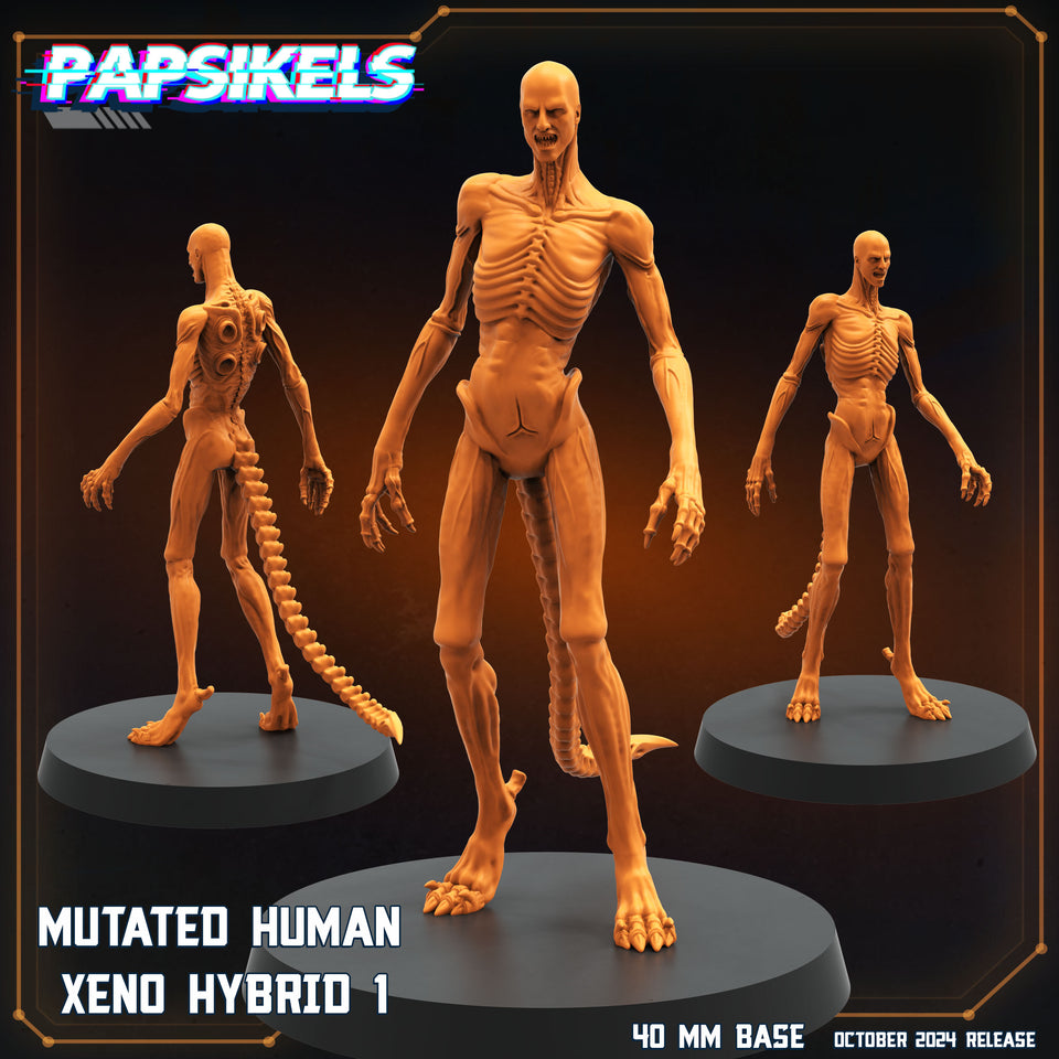 3D Printed Papsikels Mutated Human Xeno Hybrid Set October 2024 SciFi 28mm 32mm