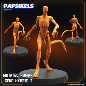 3D Printed Papsikels Mutated Human Xeno Hybrid Set October 2024 SciFi 28mm 32mm