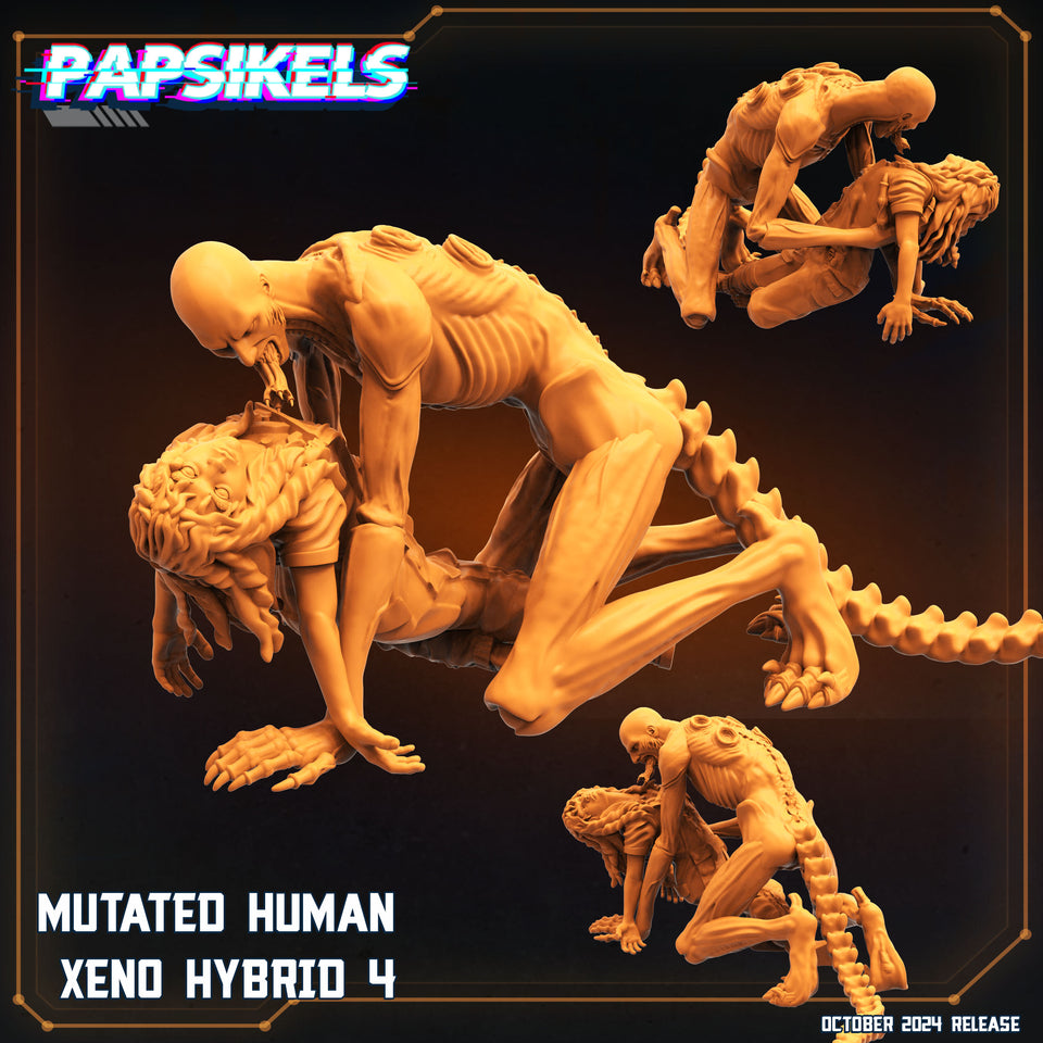 3D Printed Papsikels Mutated Human Xeno Hybrid Set October 2024 SciFi 28mm 32mm