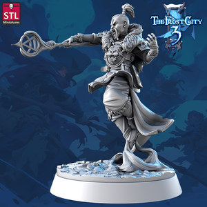 3D Printed STL Miniatures Metamage Sargosh the Changer Core Characters The Frost City 3 28 - 32mm War Gaming D&D