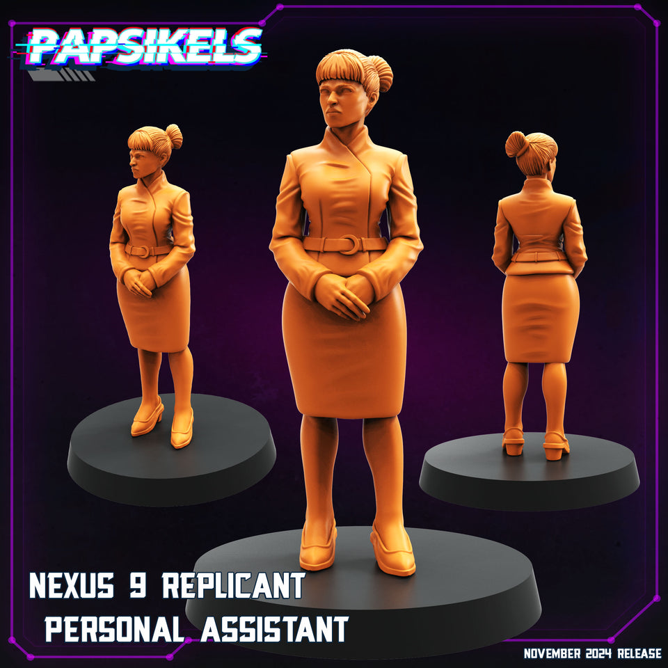 3D Printed Papsikels Nexus 9 Replicant Personal Assistant Nov 2024 Cyberpunk 28mm 32mm