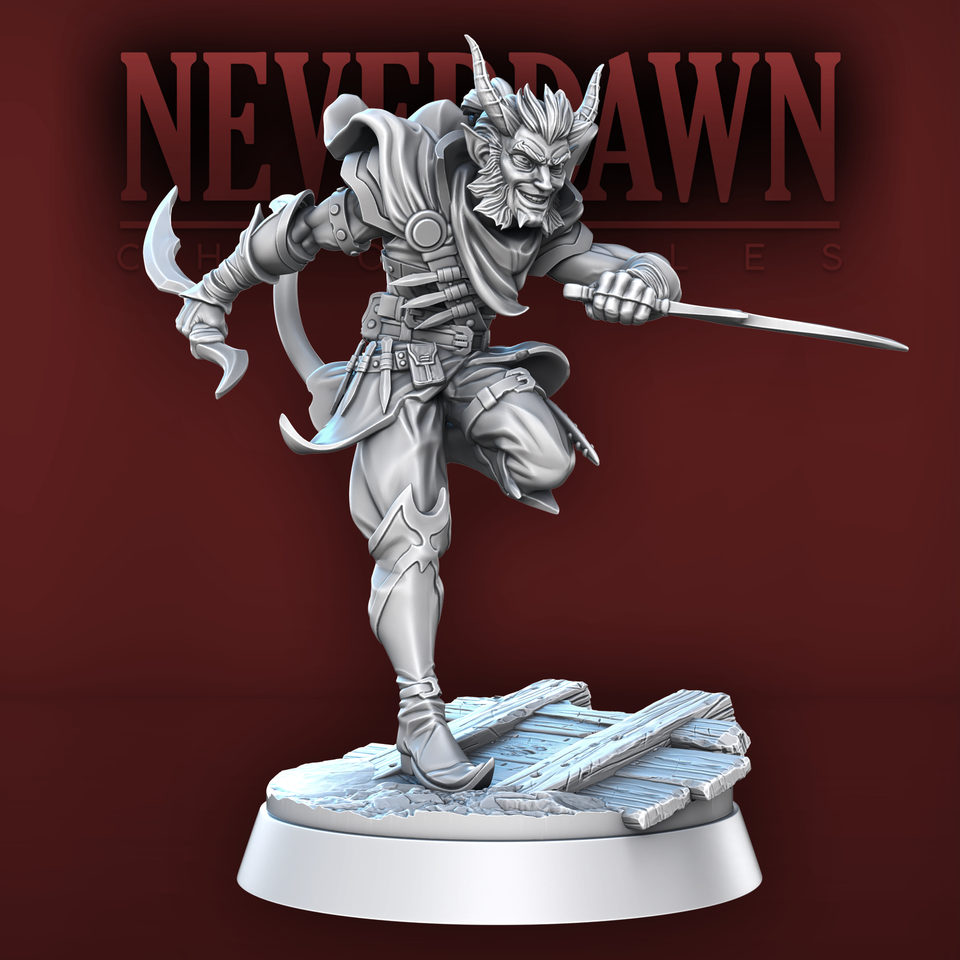 3D Printed STL Miniatures Never Dawn Shadow Stalkers 28 - 32mm War Gaming D&D