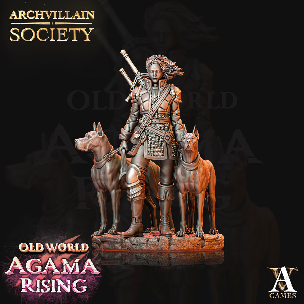 3D Printed Archvillain Games  Archvillain Society Vol 2 Tanya - Hound Master 28 32mm D&D