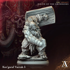 3D Printed Archvillain Games Kor'garal Varrak Orc Legacy Wrath of the Grimskorn 28 32mm D&D