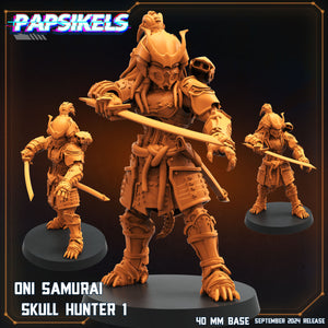 3D Printed Papsikels Oni Samurai Skull Hunter Set SEPTEMBER 2024 SCIFI 28mm 32mm