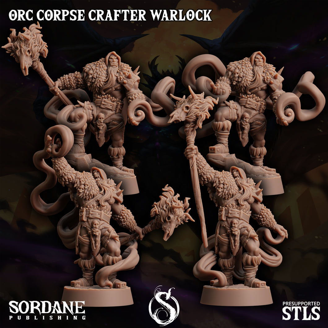 3D Printed Sordane Publishing Orc Corpse Crafter Warlock Monster Mayhem II 28 32mm D&D