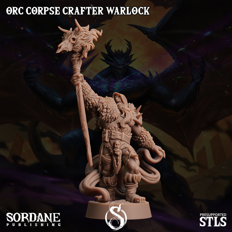 3D Printed Sordane Publishing Orc Corpse Crafter Warlock Monster Mayhem II 28 32mm D&D