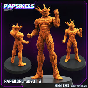 3D Printed Papsikels August 2024 Cyberpunk Papsilord Guyot Set 28mm 32mm