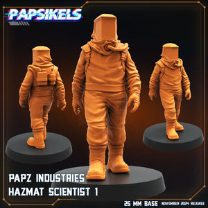 3D Printed Papsikels Papz Industries Hazmat Scientists Nov 2024 Scifi 28mm 32mm