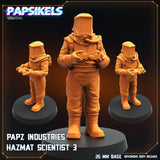 3D Printed Papsikels Papz Industries Hazmat Scientists Nov 2024 Scifi 28mm 32mm