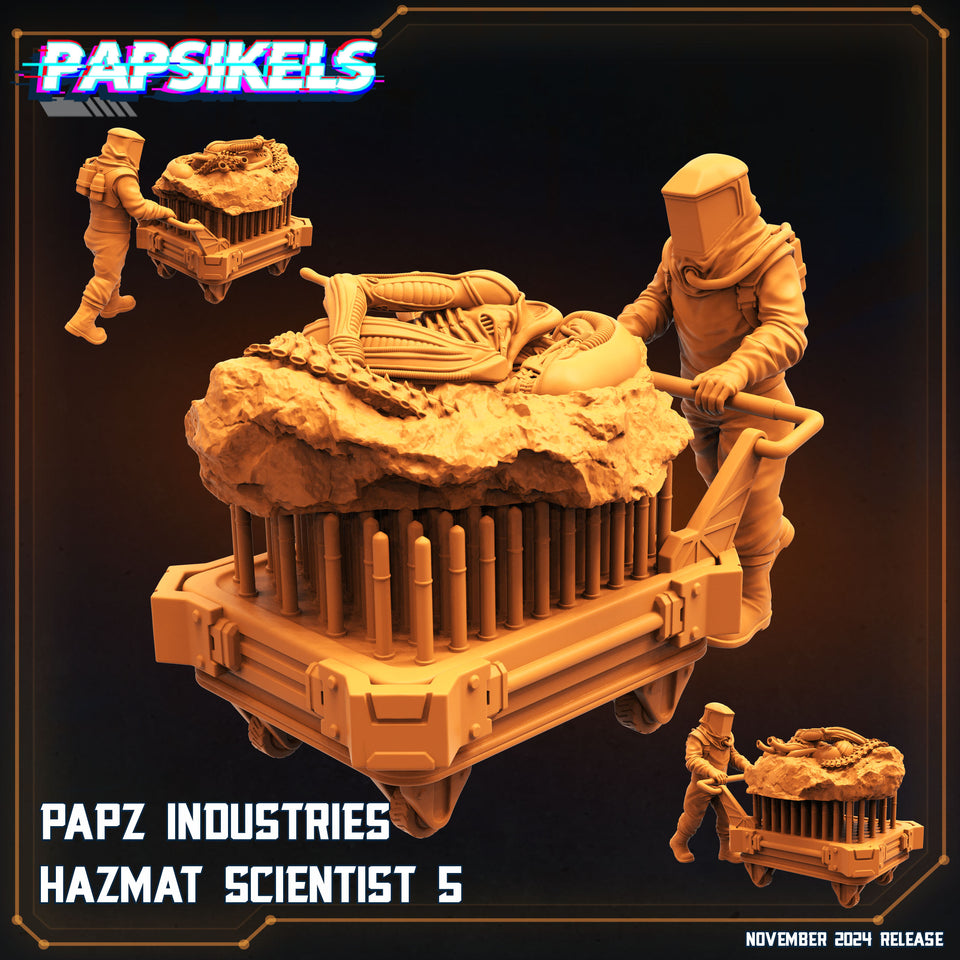 3D Printed Papsikels Papz Industries Hazmat Scientists Nov 2024 Scifi 28mm 32mm