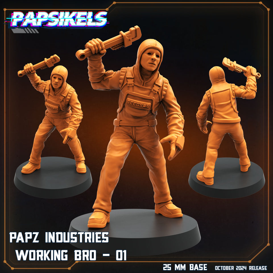 3D Printed Papsikels Working Bros Set October 2024 SciFi 28mm 32mm