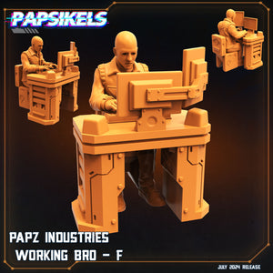 3D Printed Papsikels Papz Industries Working Bro Set July 2024 Scifi 28mm 32mm