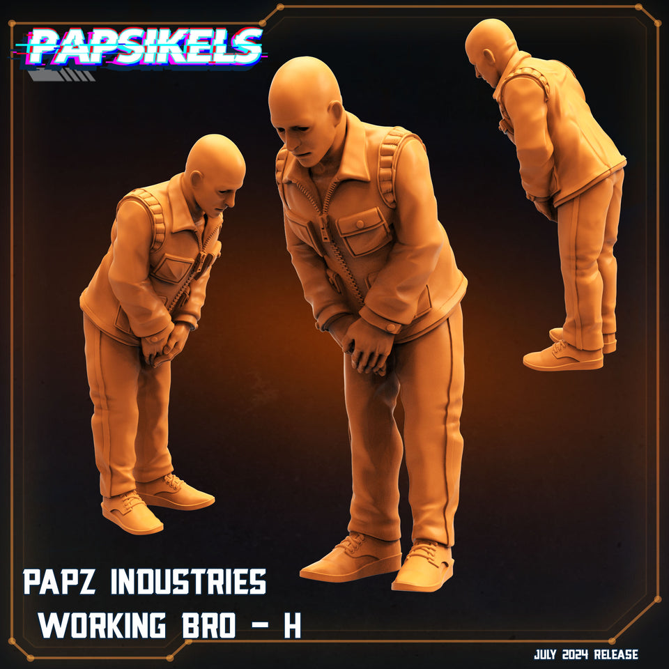 3D Printed Papsikels Papz Industries Working Bro Set July 2024 Scifi 28mm 32mm