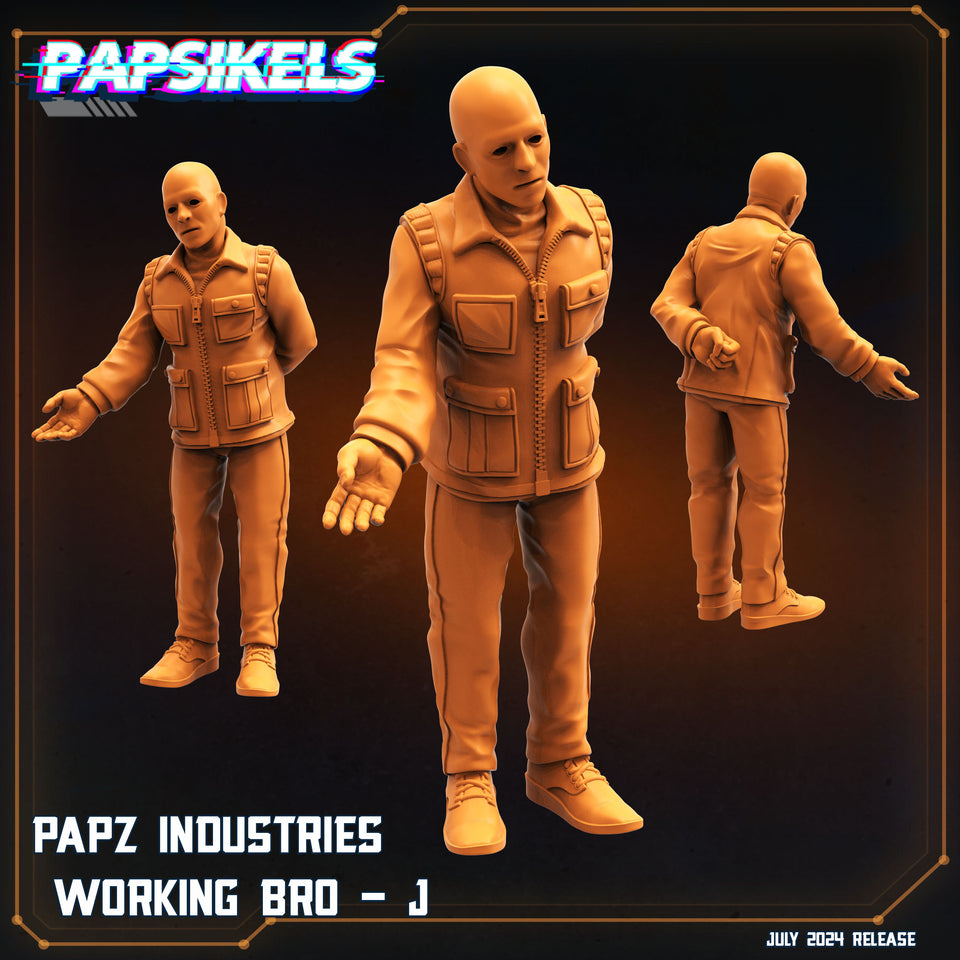 3D Printed Papsikels Papz Industries Working Bro Set July 2024 Scifi 28mm 32mm