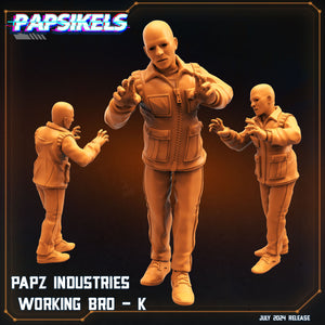 3D Printed Papsikels Papz Industries Working Bro Set July 2024 Scifi 28mm 32mm