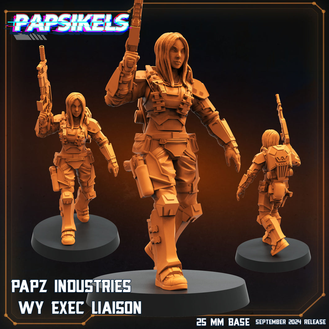 3D Printed Papsikels Papz Industries Wy Exec Liaison SEPTEMBER 2024 SCIFI 28mm 32mm