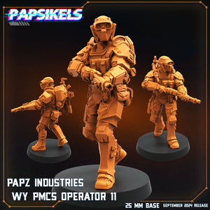 3D Printed Papsikels Papz Industries Wy Pmcs Operator 11 SEPTEMBER 2024 SCIFI 28mm 32mm