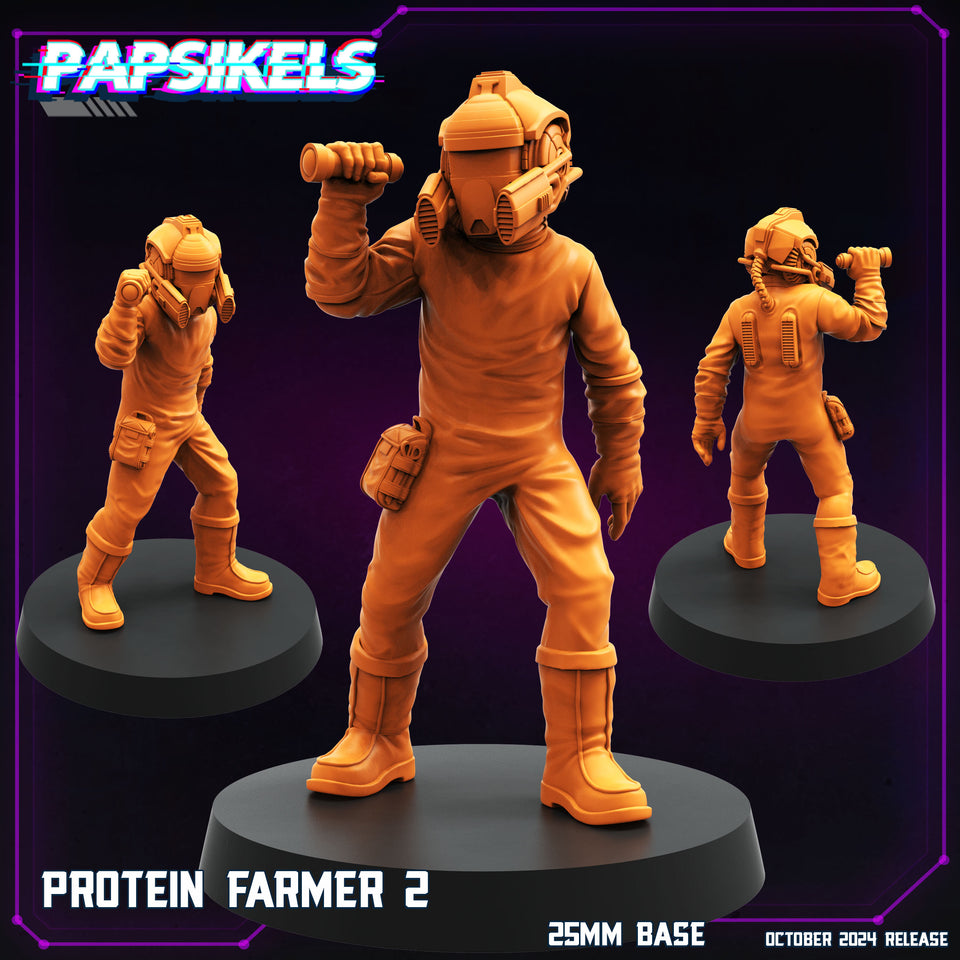 3D Printed Papsikels Protein Farmer Set October 2024 Cyberpunk 28mm 32mm