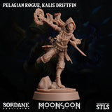 3D Printed Sordane Publishing Pelagian Rogue Kalis Driftfin 28 32mm D&D