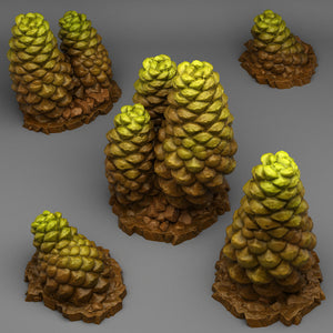 3D Printed Fantastic Plants and Rocks Pinecones Aberation 28mm - 32mm D&D Wargaming