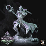 3D Printed Archvillain Games Dark Elves Arcane The Queen's Web Underworld 28 32mm D&D