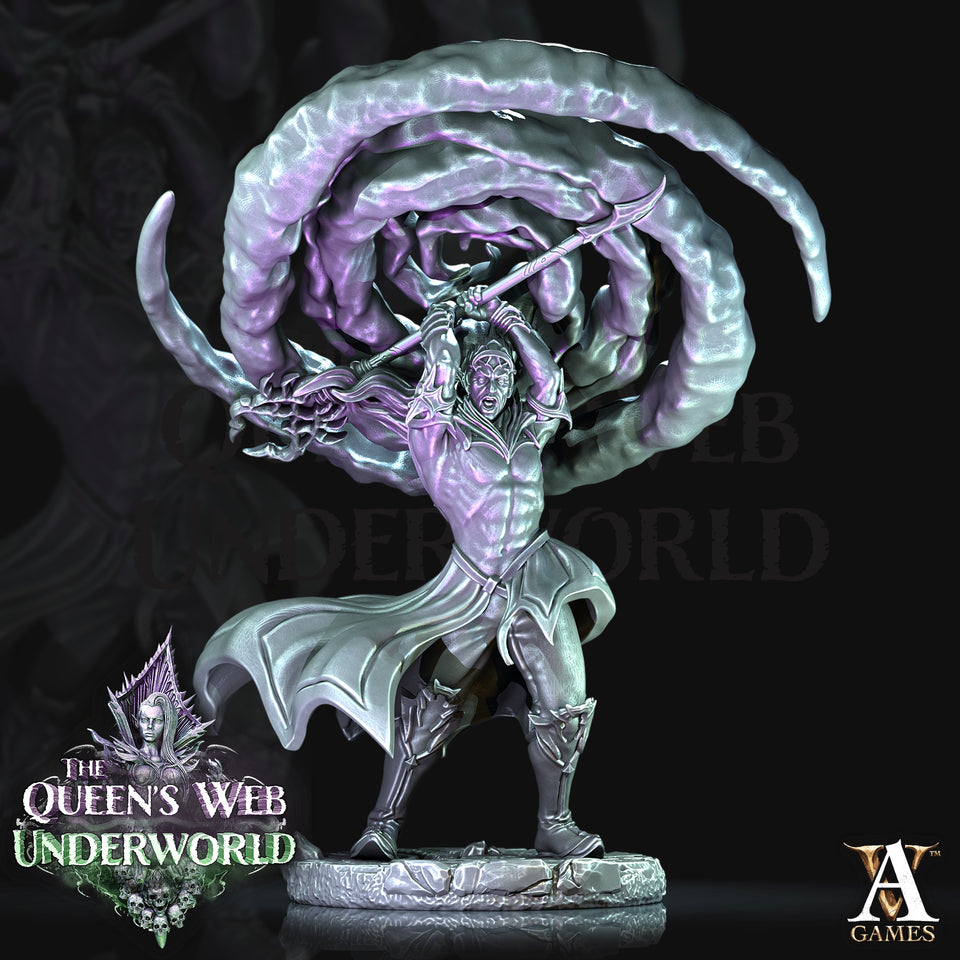 3D Printed Archvillain Games Dark Elves Arcane The Queen's Web Underworld 28 32mm D&D