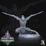 3D Printed Archvillain Games Dark Elves Melee The Queen's Web Underworld 28 32mm D&D