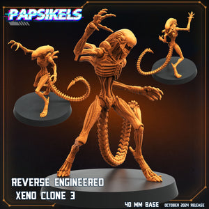 3D Printed Papsikels Reverse Engineered Xeno Clone Set October 2024 SciFi 28mm 32mm