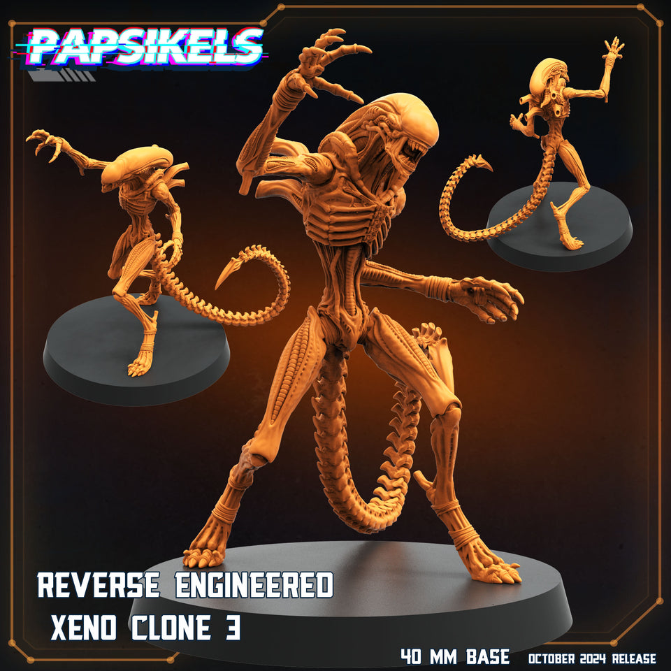 3D Printed Papsikels Reverse Engineered Xeno Clone Set October 2024 SciFi 28mm 32mm