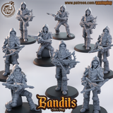 3D Printed Cast n Play - Ranger Bandits Set 28mm 32mm D&D